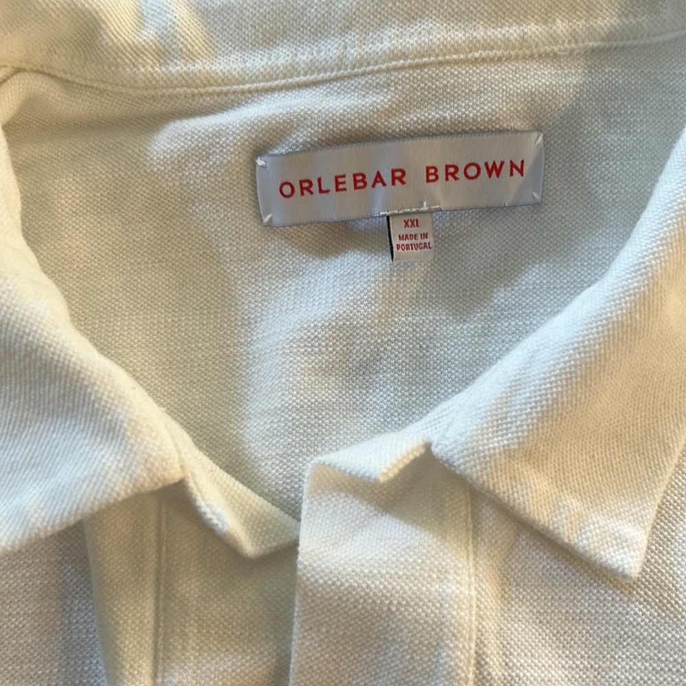 Orlebar Brown white collar shirt xxl